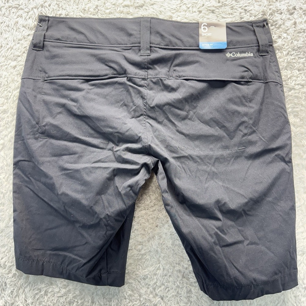 Columbia Shorts Womens 6 Black Saturday Trail Long Performance Hiking 10" - Picture 6 of 8